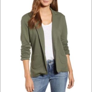Carlson by Nordstrom Olive Knit Blazer